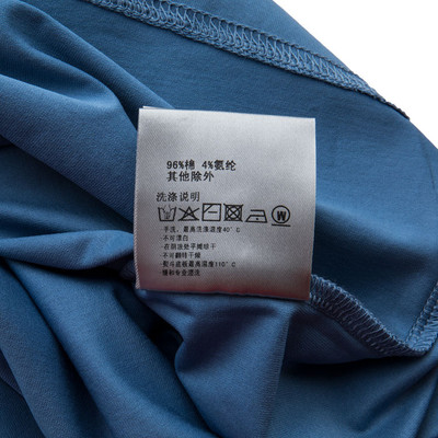 【18秋冬新款】VERRI/VERRI植絨工藝圖案,栩栩生動,圖案效果飽滿的藍(lán)色棉質(zhì)圓領(lǐng)修身款長袖T恤-男士長袖T恤