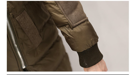 中長款2016年冬季時尚純色通勤西裝領棉衣/棉服優雅